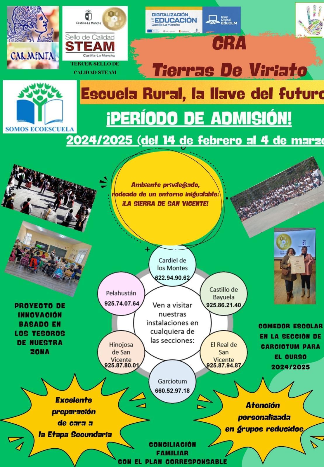 Abierto plazo de admisión para la escuela 2024/2025 y ayudas del Ayuntamiento