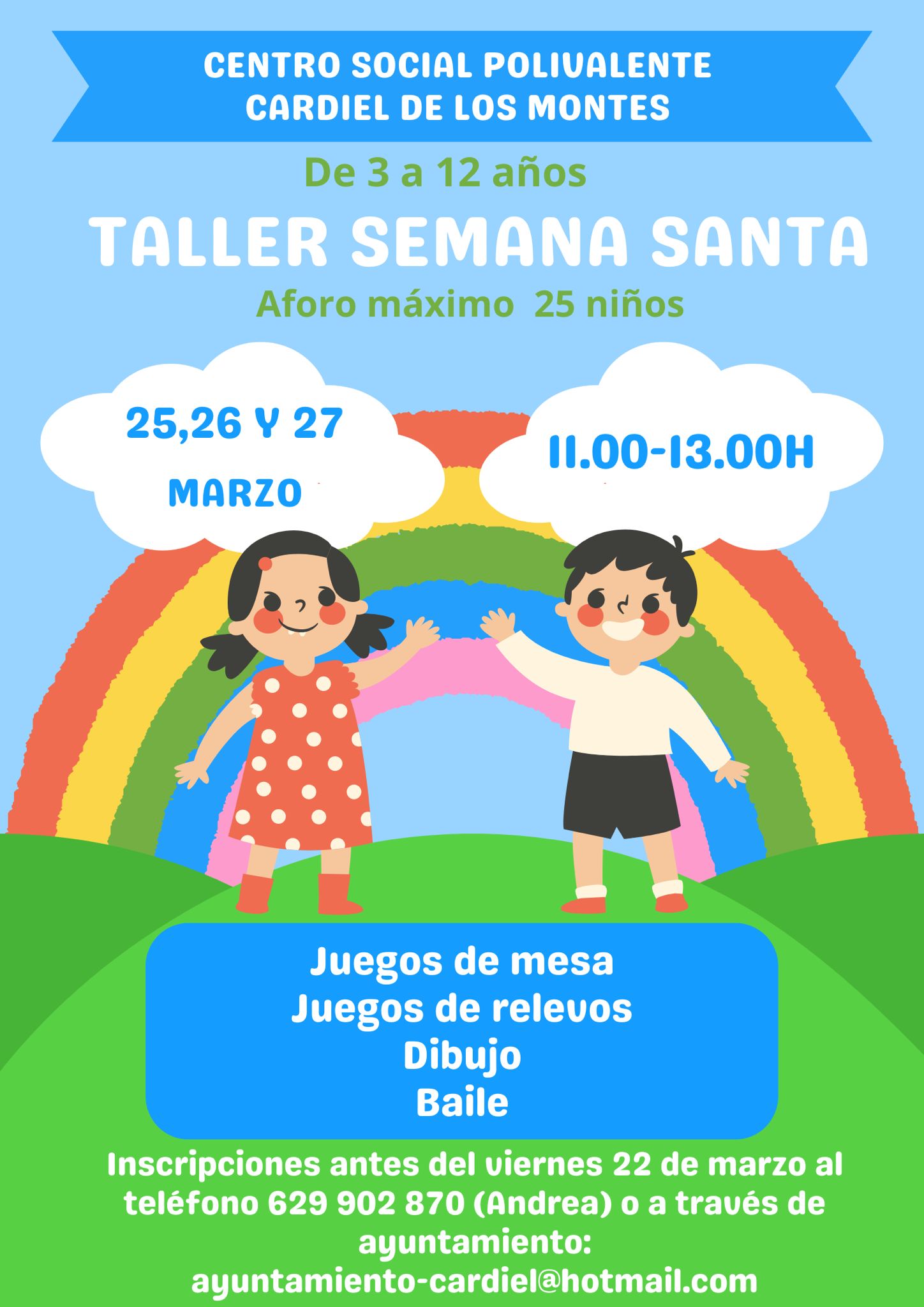 Talleres de Semana Santa: abierta la inscripción